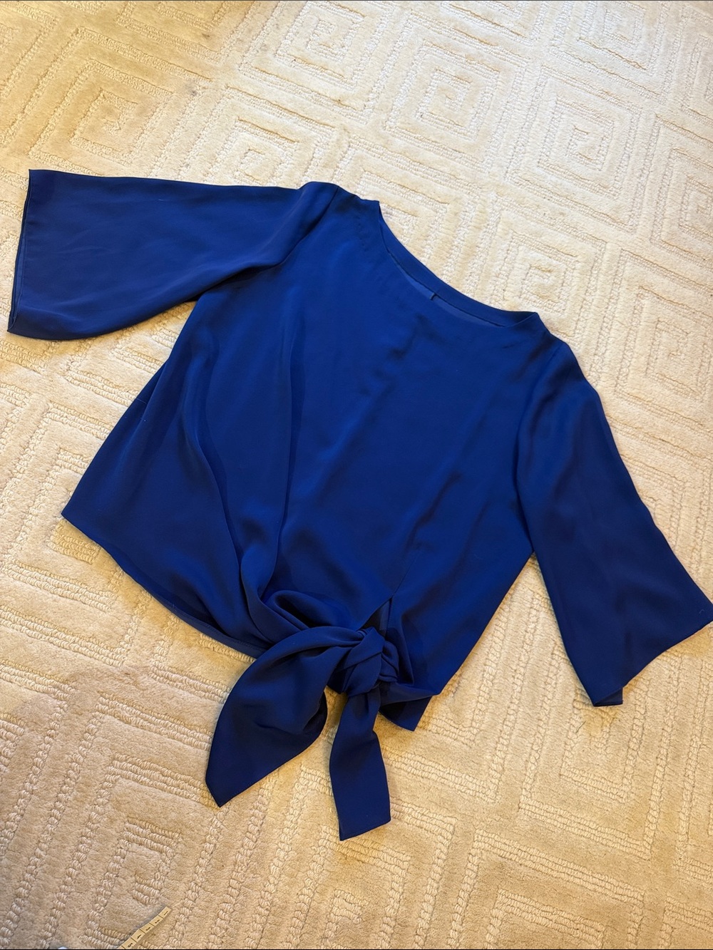 Women’s Tie-Front Blouse - Royal Blue